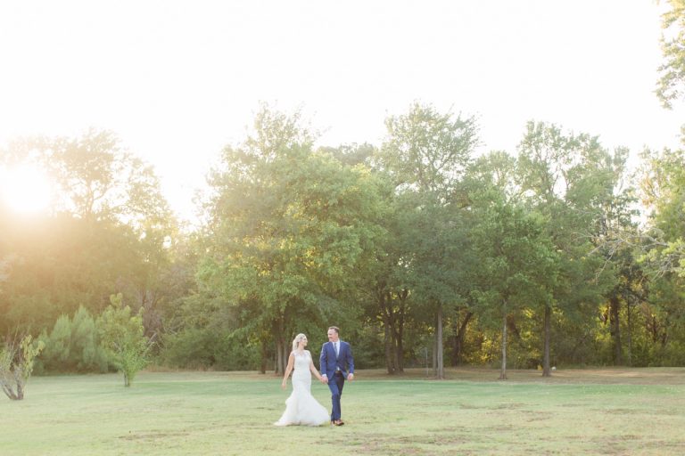 far-away-bride-groom-walking-wedding-texas