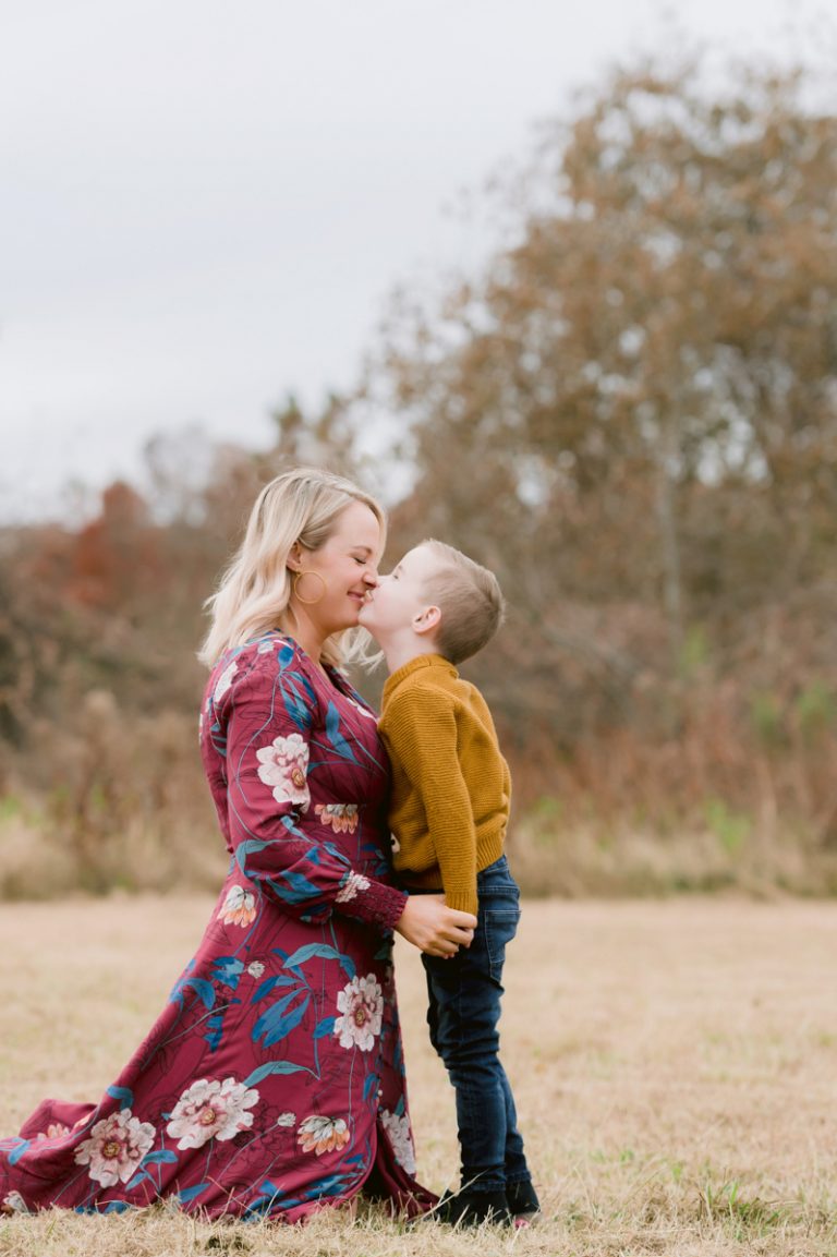 mom-son-share-peck-on-cheek-commons-ford-ranch-park