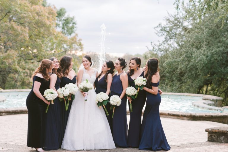 mcnay-art-museum-fountain-bride-with-bridesmaids