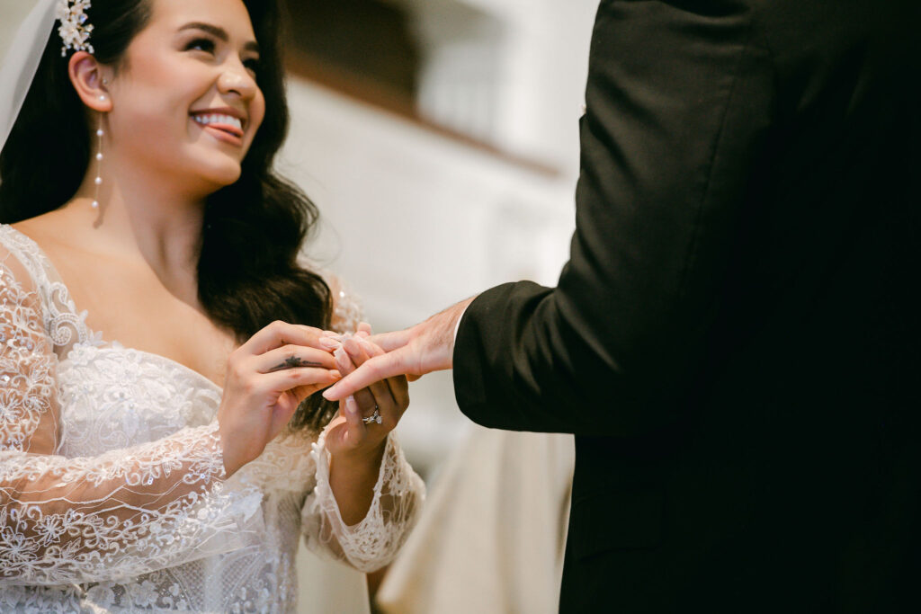 Ring-exchange-Catholic-ceremony-Austin-wedding-photographer