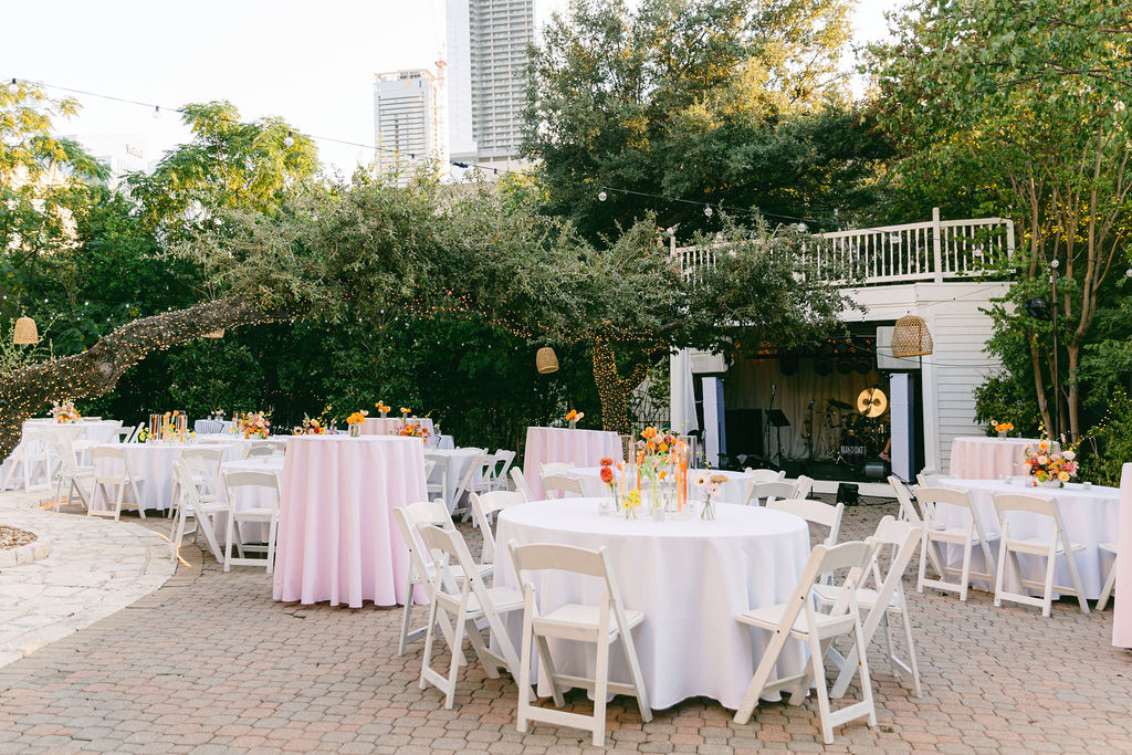 reception set up at the allan house