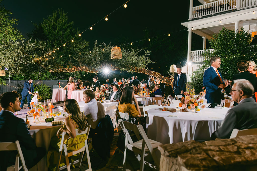 reception set up at the allan house