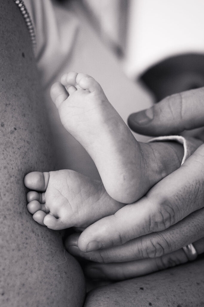 Cute tiny baby feet by Austin newborn photographer
