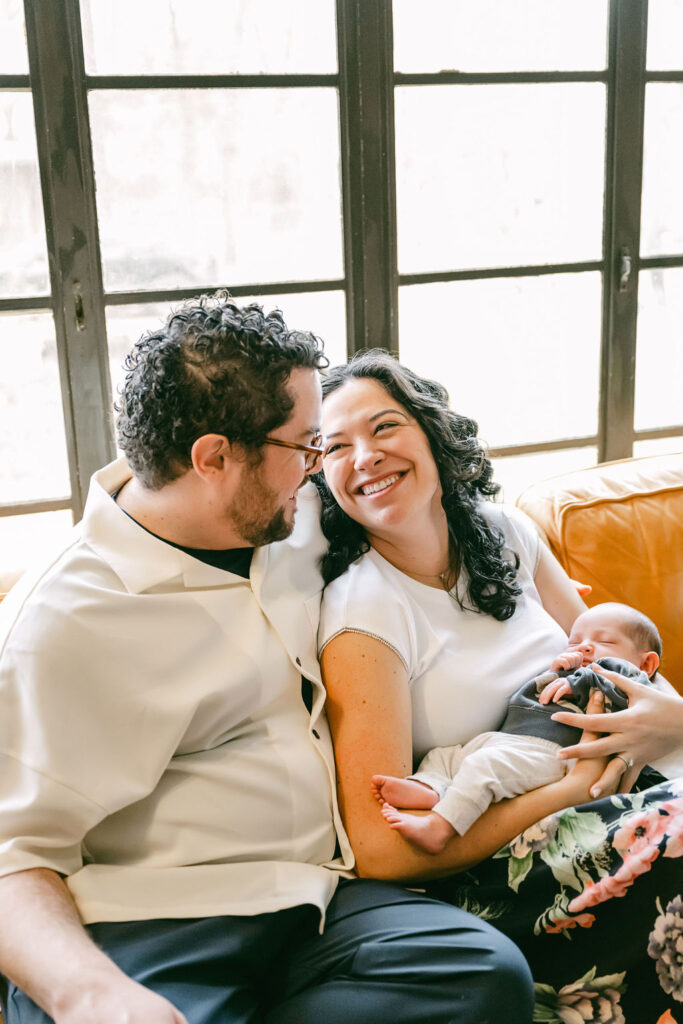 Austin documentary photography of a family welcoming their newborn