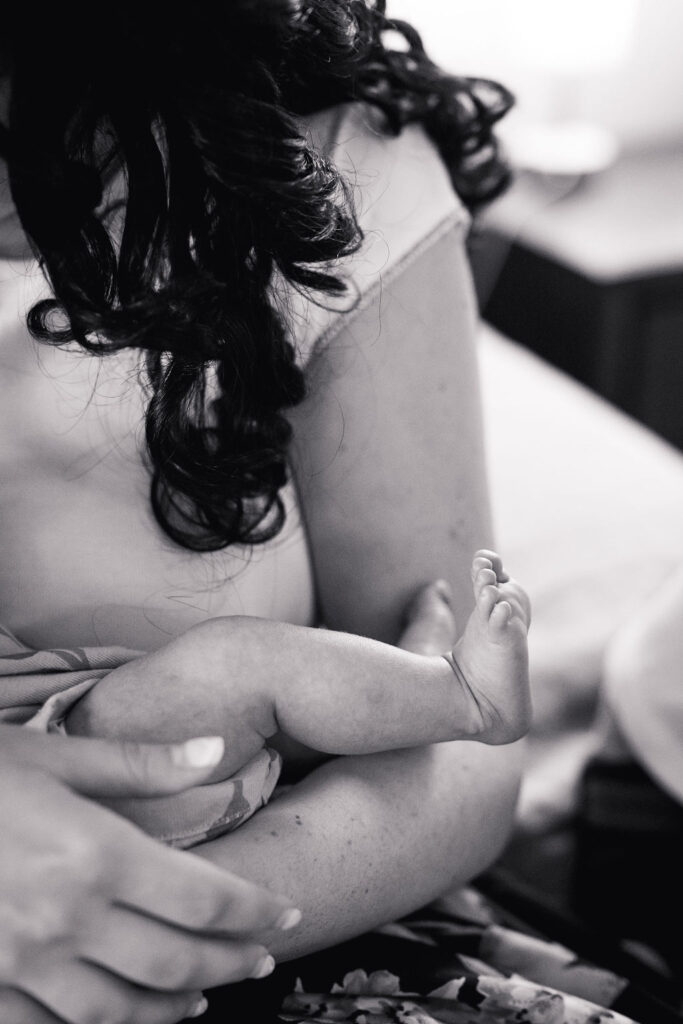 In-home lifestyle newborn session captured by an ATX family photographer