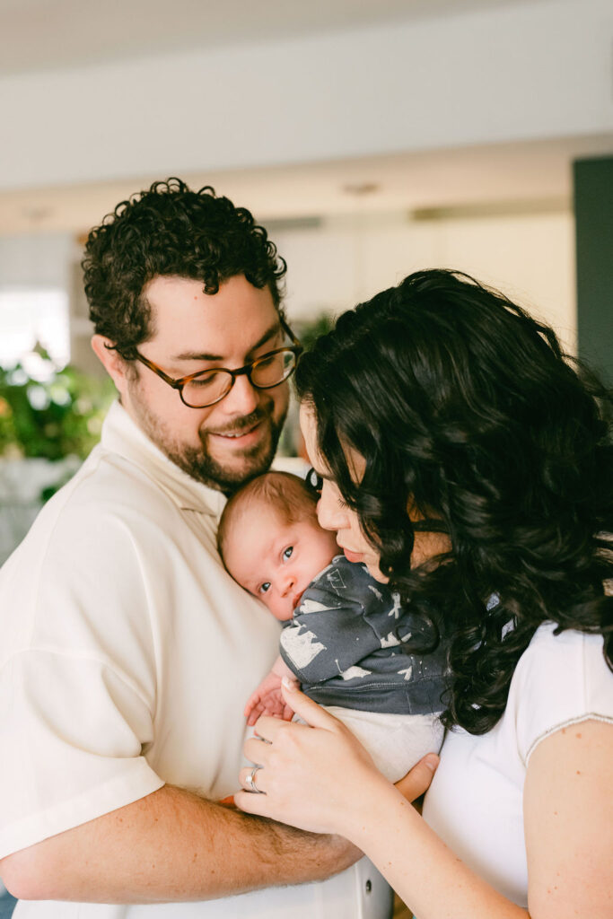 Relaxed in-home lifestyle newborn session by an Austin photographer