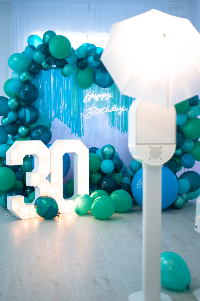 photo booth rental setup