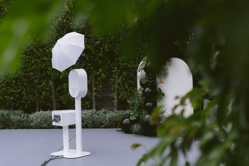 photo booth rental setup