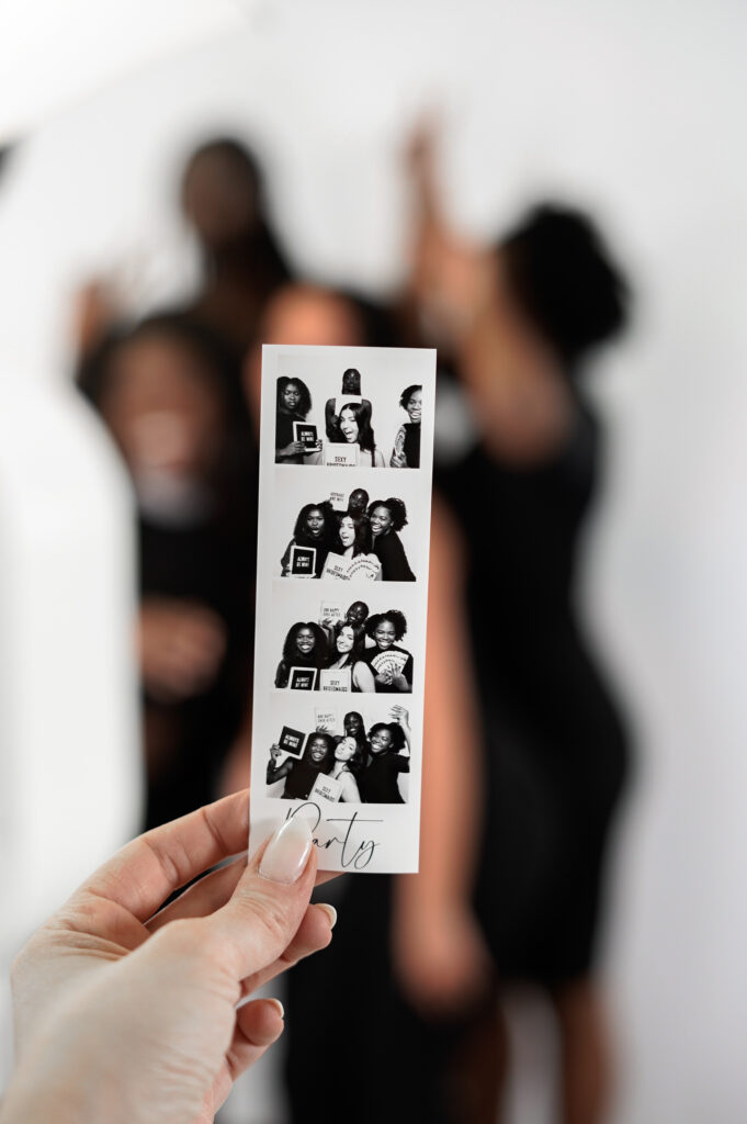 photos printed out from the photo booth rental