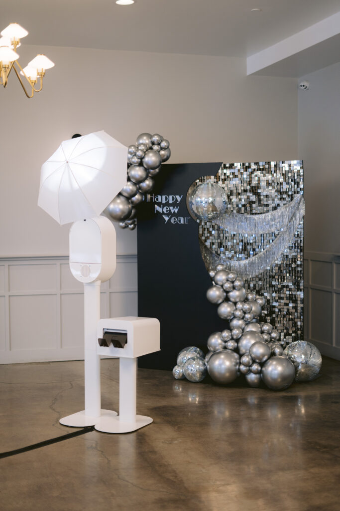 photo booth rental setup