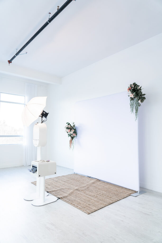 photo booth rental setup