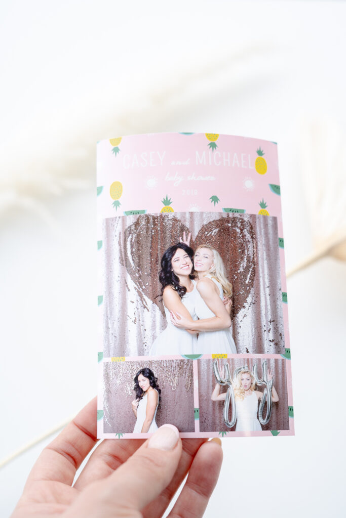 printed out photos from a photo booth