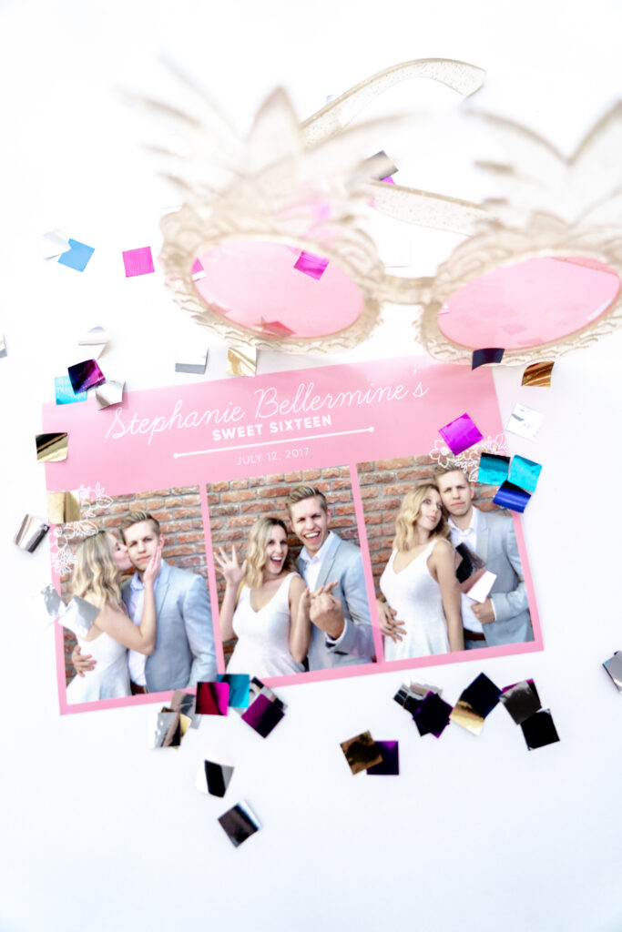 printed out photos from a photo booth