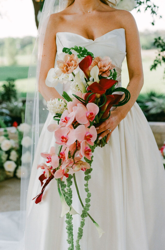 bride holding bridal bouquet